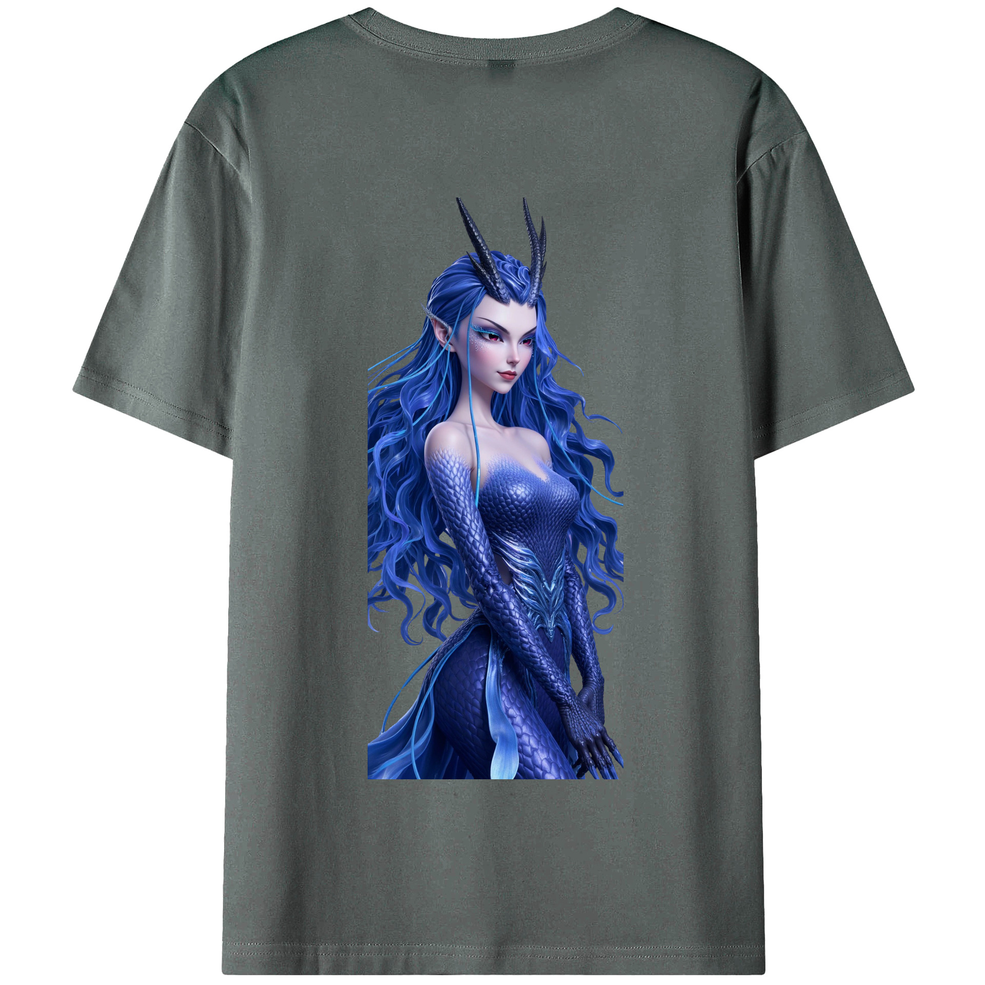 （画像用） Ne Zha 2 ナタ 魔童の大暴れ 綿100％半袖Tシャツ（背面プリント）